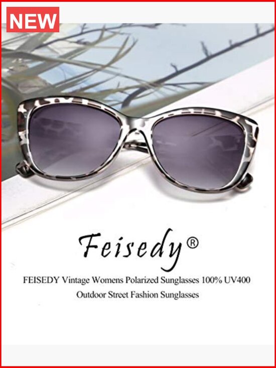 Polarized Cat Eye Sunglasses UV400 Protection Retro Jackie O Style main image 7